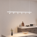 Witte hanglamp magnetisch systeem met 6 verstelbare LED-spots 30W - Lyne