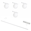 Witte hanglamp magnetisch systeem met 4 glazen LED-bollen 12W - Lyne