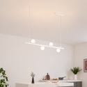 Witte hanglamp magnetisch systeem met 4 glazen LED-bollen 12W - Lyne
