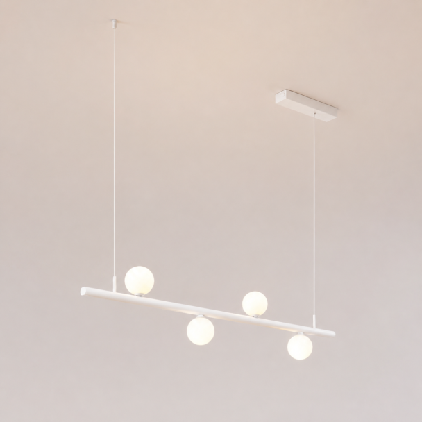 Witte hanglamp magnetisch systeem met 4 glazen...