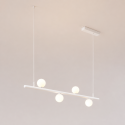 Witte hanglamp magnetisch systeem met 4 glazen LED-bollen 12W - Lyne