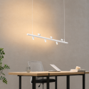 Witte hanglamp magnetisch systeem met 6 verstelbare LED-spots 30W - Lyne