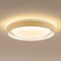 Dimbare ronde beige geribbelde plafondlamp met LED 50 cm - Facciotto