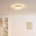 Dimbare ronde beige geribbelde plafondlamp met LED 50 cm - Facciotto