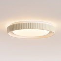 Dimbare ronde beige geribbelde plafondlamp met LED 50 cm - Facciotto