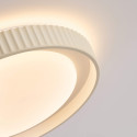 Dimbare ronde beige geribbelde plafondlamp met LED 50 cm - Facciotto