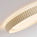 Dimbare ronde beige geribbelde plafondlamp met LED 50 cm - Facciotto