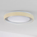 Dimbare ronde beige geribbelde plafondlamp met LED 50 cm - Facciotto