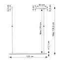 Witte magnetische hanglamp zonder verlichting personaliseerbaar geïntegreerde driver 50W - Lyne