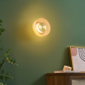 Moderne LED wand- of plafondlamp amberkleurig glas 6W - Inaya