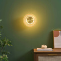 Moderne LED wand- of plafondlamp amberkleurig glas 6W - Inaya