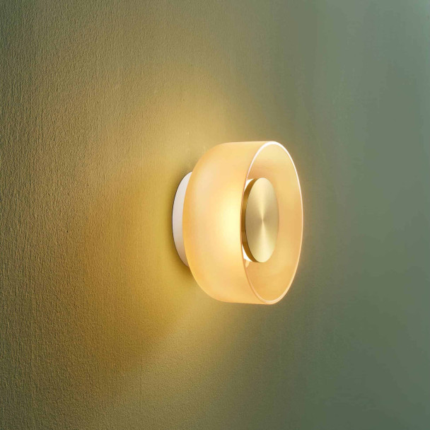 Moderne LED wand- of plafondlamp amberkleurig...