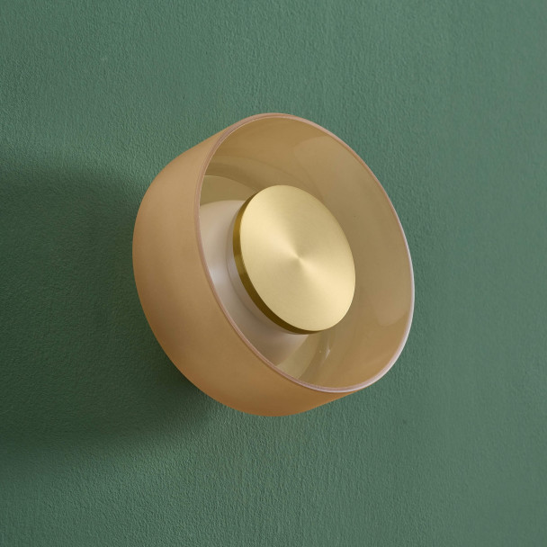 Moderne LED wand- of plafondlamp amberkleurig...