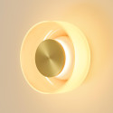 Moderne LED wand- of plafondlamp amberkleurig glas 6W - Inaya