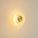 Moderne LED wand- of plafondlamp amberkleurig glas 6W - Inaya