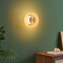 Moderne LED wand- of plafondlamp amberkleurig glas 6W - Inaya