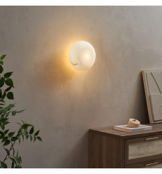 Trendy wandlamp of spot van natuurlijk albast 20 cm - Liam