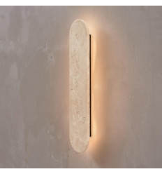 Wandlamp van natuurlijk travertin LED 5W - Adrian