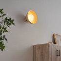 Wandlamp of spot van beige metaal en wit glas 20 cm - Senka