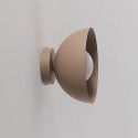 Wandlamp of spot van beige metaal en wit glas 20 cm - Senka