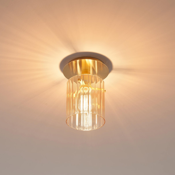 Kleine design plafondlamp van kleurverloopglas...