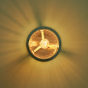 Kleine design plafondlamp van kleurverloopglas en goudkleurig metaal - Elyora