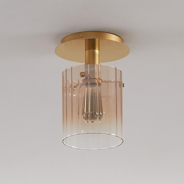 Kleine design plafondlamp van kleurverloopglas...