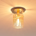 Kleine design plafondlamp van kleurverloopglas en goudkleurig metaal - Elyora