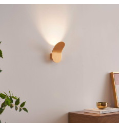 Kleine gouden wandlamp 6W met indirecte LED verlichting -...