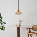 Vintage hanglamp met geribbeld amberkleurig glas - Ysolde