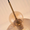 Vintage hanglamp met geribbeld amberkleurig glas - Ysolde