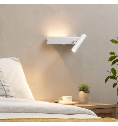 Set van 2 witte leeswandlampen voor slaapkamer links en... 2