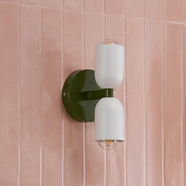 Kleurrijke pop wandlamp met dubbele cilinder in...
