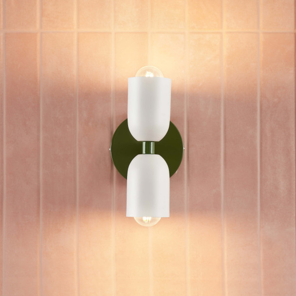Kleurrijke pop wandlamp met dubbele cilinder in...