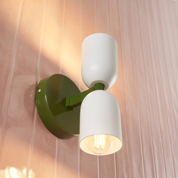 Kleurrijke pop wandlamp met dubbele cilinder in...