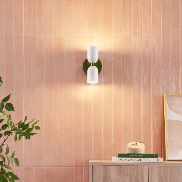 Kleurrijke pop wandlamp met dubbele cilinder in...