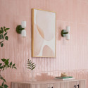Kleurrijke pop wandlamp met dubbele cilinder in groen en wit - Alessio