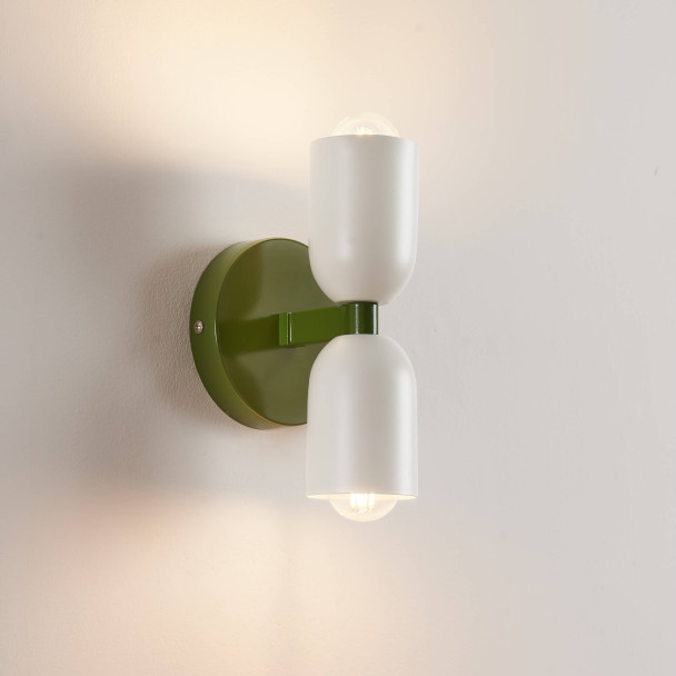 Kleurrijke pop wandlamp met dubbele cilinder in...