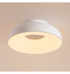 Strak ronde witte plafondlamp LED dimbaar 40 cm - Séline