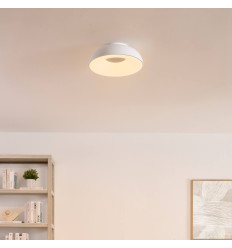 Strak ronde witte plafondlamp LED dimbaar 40 cm - Séline 2