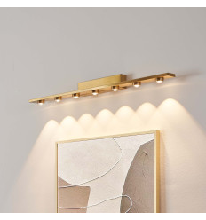 Gouden spot wandlamp 70 cm LED met lineair design - Vasilka