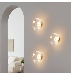 Transparante wandlamp met design glas en geïntegreerde 7W... 2